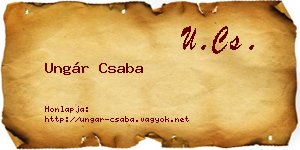 Ungár Csaba névjegykártya