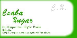 csaba ungar business card